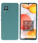 2.0mm Dikke Fashion Backcover Telefoonhoesje voor Samsung Galaxy A42 5G - Donker Groen