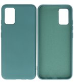 2.0mm Dikke Fashion Backcover Telefoonhoesje voor Samsung Galaxy A02s - Donker Groen