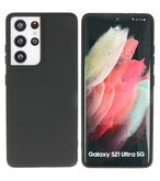2.0mm Dikke Fashion Backcover Telefoonhoesje voor Samsung Galaxy S21 Ultra - Zwart