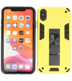 Tough Armor Hardcase Met Standfunctie Hoesje voor iPhone Xs - Geel