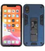 Tough Armor Hardcase Met Standfunctie Hoesje voor iPhone Xs Max - Navy