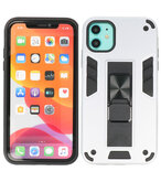 Tough Armor Hardcase Met Standfunctie Hoesje voor iPhone 11 - Zilver