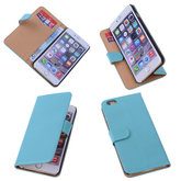 PU Leder Turquoise iPhone 6 Plus Book/Wallet Case/Cover
