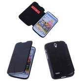 Bestcases Zwart Hoesje voor Huawei Ascend G610 TPU Book Case Cover Motief