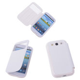 View Case Wit Hoesje voor Samsung Galaxy S3 / S3 Neo TPU Bookcover