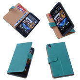 PU Leder Groen Hoesje voor HTC Desire 816 Book/Wallet Case/Cover s