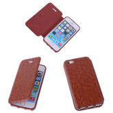 Bestcases Bruin TPU Booktype Motief Hoesje voor Apple iPhone 5c