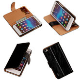 PU Leder Zwart Honor 6 Book/Wallet Case/Cover