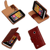 BC Slang Rood Hoesje voor Nokia Lumia 530 Bookcase Wallet Cover