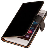 PU Leder Zwart Hoesje voor Huawei Ascend G7 Book/Wallet Case/Cover