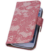 Lace Rood Hoesje voor Samsung Galaxy Note 3 Neo Book/Wallet Case/Cover