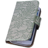 Lace Donker Groen Hoesje voor Samsung Galaxy Note 3 Neo Book/Wallet Case/Cover