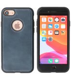 Lederen Backcover Hoesje voor iPhone SE 2020 - iPhone 8 en iPhone 7 - Navy