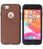 Lederen Backcover Hoesje voor iPhone SE 2020 - iPhone 8 en iPhone 7 - Mocca