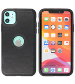 Lederen Backcover Hoesje voor iPhone 11 - Zwart