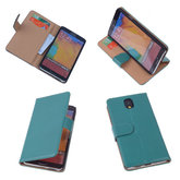 PU Leder Groen Hoesje voor Samsung Galaxy Note 3 Neo Book/Wallet Case/Cover