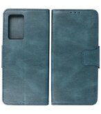 Portemonnee Wallet Case Hoesje voor Oppr Reno 6 Pro 5G Blauw
