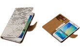 Lace Wit Hoesje voor Samsung Galaxy A3 2015 Book/Wallet Case/Cover
