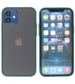 Kleurcombinatie Hard Case Hoesje voor iPhone 12 Mini Donker Groen