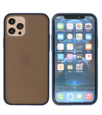 Kleurcombinatie Hard Case Hoesje voor iPhone 12 - 12 Pro Blauw