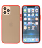 Kleurcombinatie Hard Case Hoesje voor iPhone 12 - 12 Pro Rood