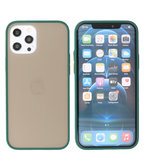 Kleurcombinatie Hard Case Hoesje voor iPhone 12 Pro Max Donker Groen