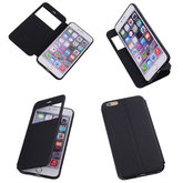 View Cover Zwart Hoesje voor Apple iPhone 6 Plus TPU Book-Style