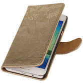 Lace Goud Hoesje voor Microsoft Lumia 535 Book/Wallet Case/Cover