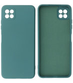 Samsung Galaxy A22 5G Hoesje - Backcover Telefoonhoesje - Donker Groen