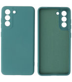 Samsung Galaxy S21 FE Hoesje - Backcover Telefoonhoesje - Donker Groen