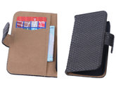 Zwart Slang Hoesje voor Samsung Galaxy Core i8260 Book/Wallet Case/Cover