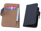Zwart Croco Hoesje voor Samsung Galaxy Core Book/Wallet Case/Cover