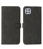 Samsung Galaxy A22 5G Hoesje - Portemonnee Book Case - Kaarthouder & Magneetlipje - Kunstleer - Zwart