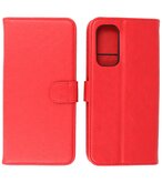 OnePlus Nord 2 5G Hoesje - Book Case Telefoonhoesje - Kaarthouder Portemonnee Hoesje - Wallet Case - Rood