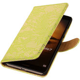 Lace Groen Hoesje voor Huawei Ascend Mate 7 Book/Wallet Case/Cover