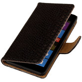 BC Slang Zwart Hoesje voor Microsoft Lumia 535 Stand Bookcase Wallet Cover