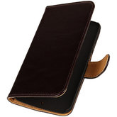 PU Leder Mocca Hoesje voor Samsung Galaxy A3 2015 Book/Wallet Case/Cover