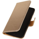 PU Leder Goud Hoesje voor HTC Desire Eye Book/Wallet Case/Cover