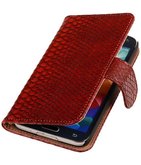Rood Slang Hoesje voor Samsung Galaxy S5 (Plus) Book/Wallet Case/Cover