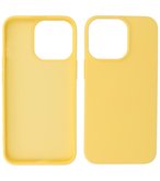 iPhone 13 Pro Max Hoesje - 2.0mm Dikke Fashion Telefoonhoesje Backcover - Geel