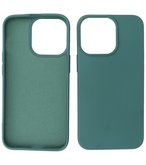 iPhone 13 Pro Hoesje - 2.0mm Dikke Fashion Telefoonhoesje Backcover - Donker Groen