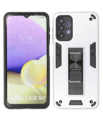 Tough Armor Hardcase Met Standfunctie Hoesje voor Samsung Galaxy A32 5G - Zilver