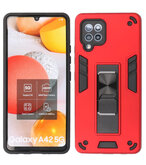 Tough Armor Hardcase Met Standfunctie Hoesje voor Samsung Galaxy A42 5G - Rood