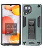 Tough Armor Hardcase Met Standfunctie Hoesje voor Samsung Galaxy A42 5G - Donker Groen