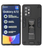 Tough Armor Hardcase Met Standfunctie Hoesje voor Samsung Galaxy A72 - A72 5G - Zwart