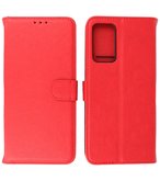 Oppo A16 Hoesje Book Case Telefoonhoesje - Rood