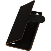 Zwart Hoesje voor Huawei Ascend G630 Book/Wallet Case/Cover