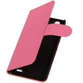 Hoesje voor Huawei Ascend G630 Effen Booktype Wallet Roze
