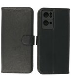 Booktype Hoesje Wallet Case Telefoonhoesje voor Oppo Reno 7 Pro 5G - Zwart