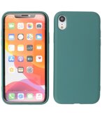 2.0mm Dikke Fashion Telefoonhoesje - Siliconen Hoesje voor iPhone XR - Donker Groen